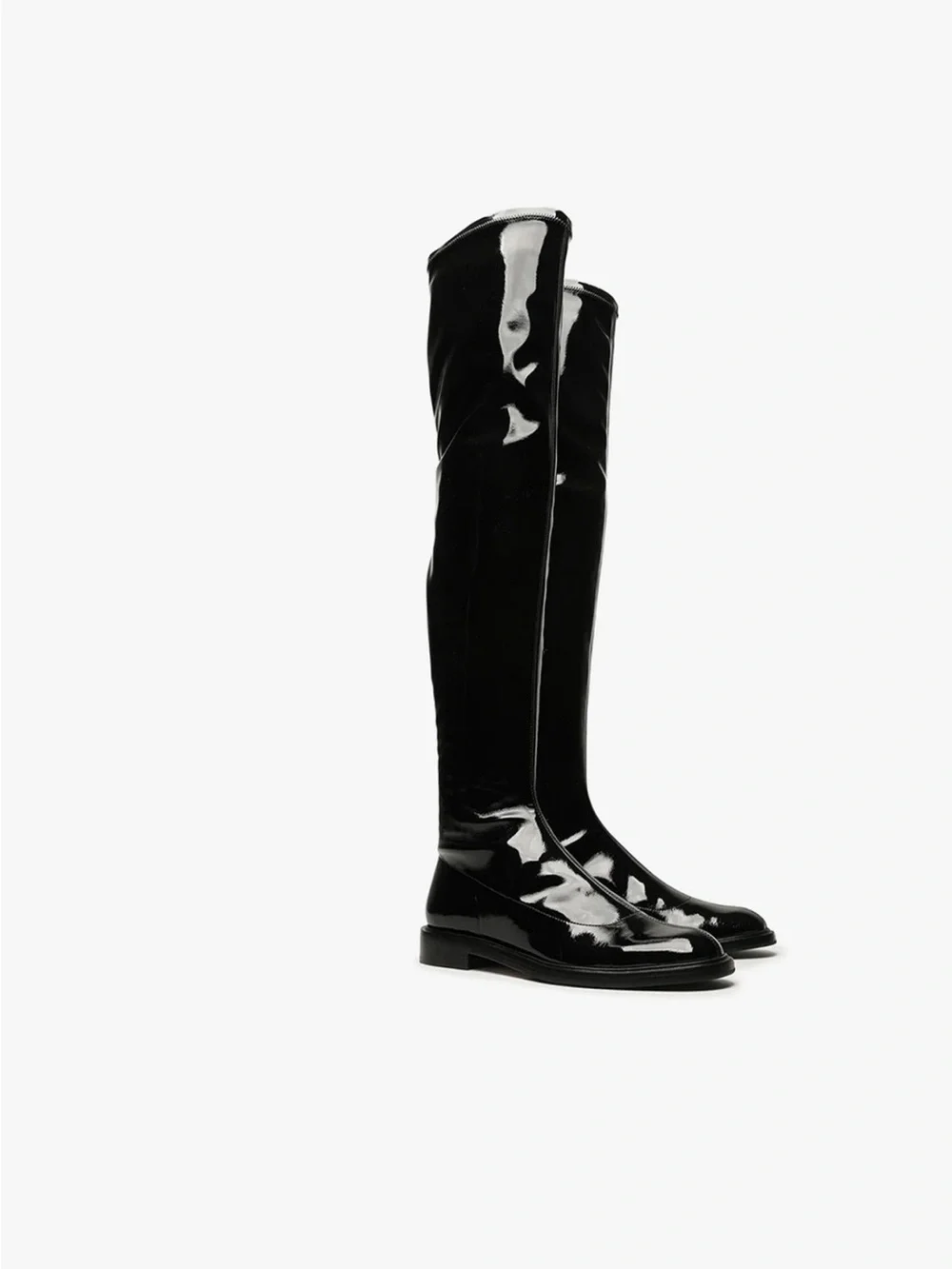 SCHUTZ Black Patent Over-the-Knee Boots